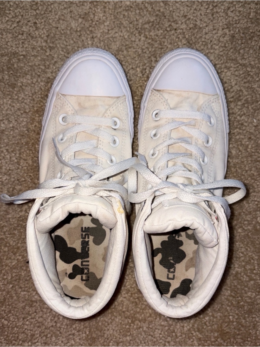Converse White High-Top Canvas Sneakers